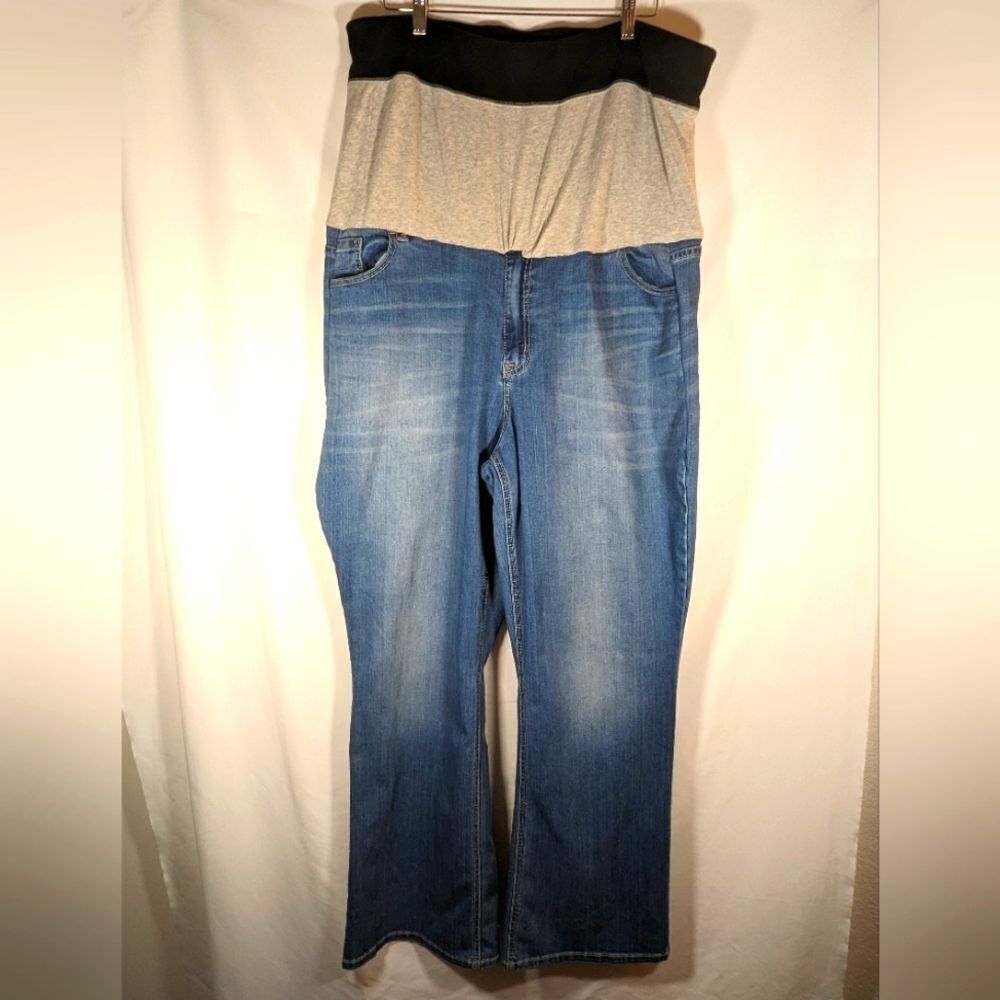 SLEEP by Cacique/Lane Bryant Over the Belly Jeans Wide Leg Size 22/24